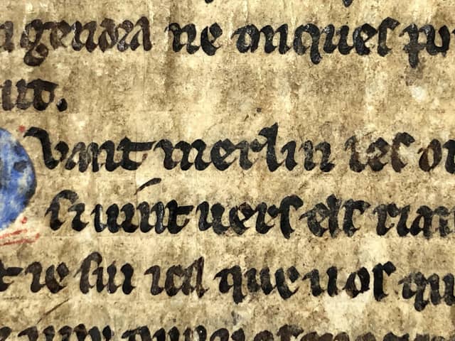 ​The fragment is from the Merlin en Prose, focusing on the seer’s early life.