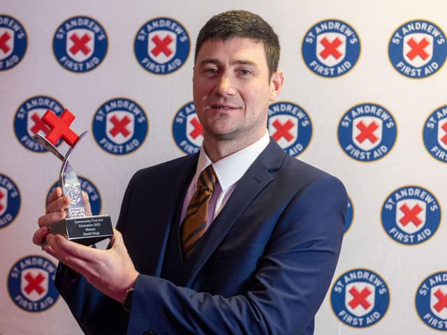 ​PC David Voigt was named Community Champion at this year’s Scottish First Aid Awards, run by St Andrew’s First Aid.
