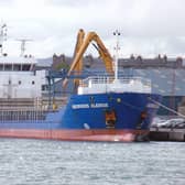 Pictured is the Haifa-built ship recently seen at Montrose port.