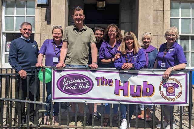 Angus MP Dave Doogan at the opening of Kirriemuir Food Hub’s new Bank Street premises last year.