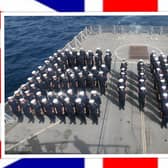 The crew of HMS Montrose send their own message to the Queen on the occasion of her Platinum Jubiless. (Royal Navy)