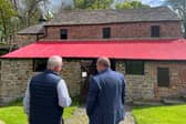 ​Mr Dey discussed the history of Barry Mill with its custodian Michael Metcalfe.