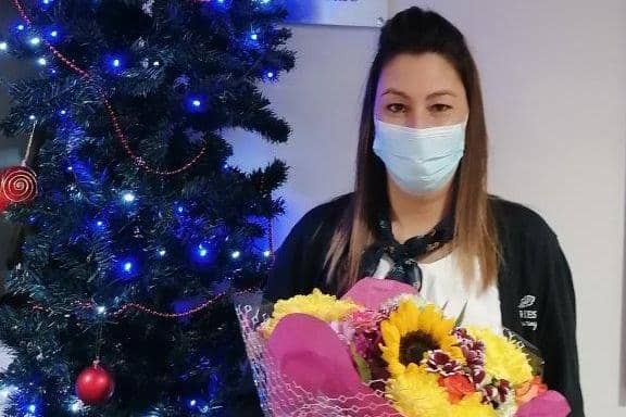 Pauline Tolmie recently received her 10-year service award from Barchester Healthcare.