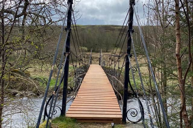 The bridge, on the Cateran Trail, has been closed for months.